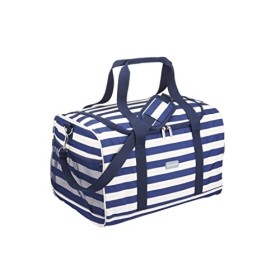 Kitchencraft, Borsa frigo, Tema “We Love Summer”, Extra-Large, con Righe Blue Stile Mare, 30 Litri