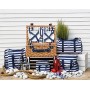 Kitchencraft, Borsa frigo, Tema “We Love Summer”, Extra-Large, con Righe Blue Stile Mare, 30 Litri