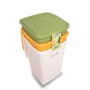 Duplast 7463 Contenitori per la Raccolta Differenziata, 50 L, Set di 3 Pezzi, Multicolore, 37 x 37 x 53 cm