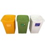 Duplast 7463 Contenitori per la Raccolta Differenziata, 50 L, Set di 3 Pezzi, Multicolore, 37 x 37 x 53 cm