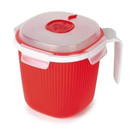 Snips 000700 Tazza per Bevande Calde e zuppe-Contenitore per microonde-0,7 lt, 700 milliliters, Plastica, Bianco