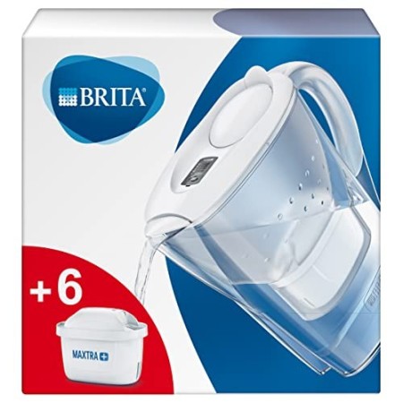 Brita Marella - Caraffa Filtrante per Acqua, 2.4 Litri, 6 Filtri Maxtra+ inclusi
