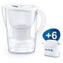 Brita Marella - Caraffa Filtrante per Acqua, 2.4 Litri, 6 Filtri Maxtra+ inclusi