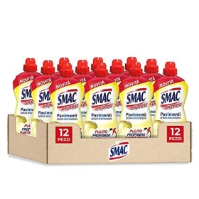 Smac Express, Pavimenti Freschezza agli Agrumi, Detergente Multisuperficie, Azione Pulente Senza Risciacquo, 1000 ml x 12 Pezzi