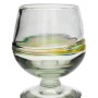 Bicchiere Fatto a Mano per Cognac/brandy - Vetro Riciclato - A Strisce Multicolorate - Confezione di 2