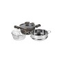 Tognana Diamantea Set Friggi Vaporiera Multifunzione, Alluminio, Argento