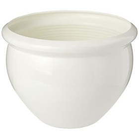 Emsa 512668 - Vaso di fiori "Siena" da giardino in polipropilene, 26 cm, bianco perla