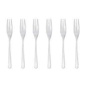 Sambonet 52553A55 Taste - Set di Forchette da dessert monoblocco in acciaio inox 18/10, 6 pezzi