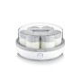 Severin Italia JG 3518, Yogurtiera con 7 Vasetti in Vetro da 150 ml con Coperchi 100% BPA Free, Yogurt Greco Realizzabile, Ricet