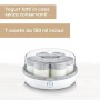 Severin Italia JG 3518, Yogurtiera con 7 Vasetti in Vetro da 150 ml con Coperchi 100% BPA Free, Yogurt Greco Realizzabile, Ricet