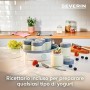 Severin Italia JG 3518, Yogurtiera con 7 Vasetti in Vetro da 150 ml con Coperchi 100% BPA Free, Yogurt Greco Realizzabile, Ricet