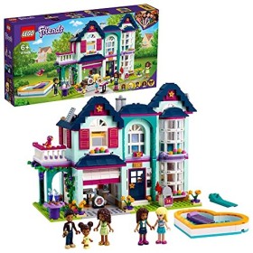 LEGO Friends La Villetta Familiare di Andrea, Casa delle Bambole con Piscina e Studio Musicale, 41449