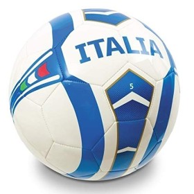 Mondo Sport , Pallone da Calcio Cucito Italia Team, Colore Bianco Azzurro, Size 5, 13919