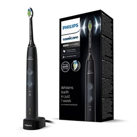 Philips Sonicare HX6830/44 ProtectiveClean 4500 Spazzolino Elettrico con Tecnologia Sonica, 2 Modalità di Pulizia, Nero