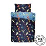 Bedlam Supersonic Glow in the Dark set copripiumino, poliestere/cotone, blu, singolo