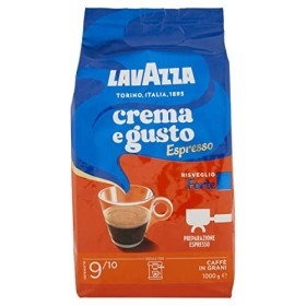 Lavazza Caffè in Grani per Macchina Espresso Crema e Gusto Forte - Confezione da 1 Kg