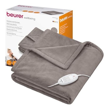 Beurer HD 75 Cosy Termocoperta con Dispositivo di Termoregolazione Elettronico, Taupe