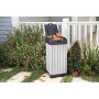 Keter Pattumiera Da Esterno Rockford Grigia 125 Lt In Resina Cm 41X41X87.4 H