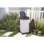 Keter Pattumiera Da Esterno Rockford Grigia 125 Lt In Resina Cm 41X41X87.4 H
