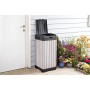 Keter Pattumiera Da Esterno Rockford Grigia 125 Lt In Resina Cm 41X41X87.4 H
