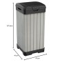 Keter Pattumiera Da Esterno Rockford Grigia 125 Lt In Resina Cm 41X41X87.4 H