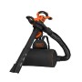 BLACK+DECKER BEBLV300-QS Soffiatore, Aspiratore, Tritturatore, velocità di Soffiaggio Fino a 418 Km/h, con Zaino Raccogli Fogli