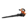 BLACK+DECKER BEBLV300-QS Soffiatore, Aspiratore, Tritturatore, velocità di Soffiaggio Fino a 418 Km/h, con Zaino Raccogli Fogli