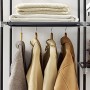 SONGMICS, RYG12G, Armadio Pieghevole in Tessuto, Armadio da Campeggio, 175 x 150 x 45 cm, Colore Grigio