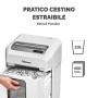 Fellowes Powershred 12Ms, distruggidocumenti mini taglio 12 fogli per piccole aziende/uffici domestici con tecnologia SafeSense,