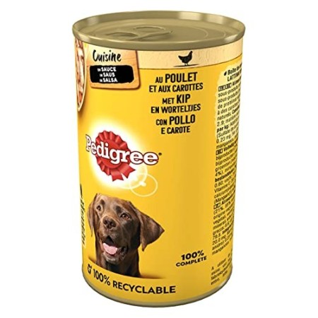 Pedigree Straccetti in Salsa con Pollo e Verdure Lattina 400 g - Cibo per Cane - 24 Lattine