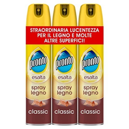 Pronto Detergente Spray Legno, 3 Confezioni da 300ml
