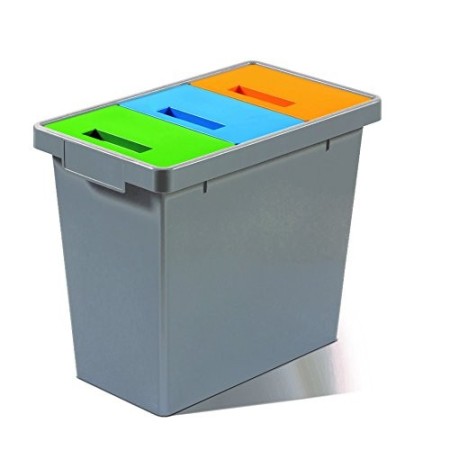 Mattiussi Ecologia Polymax Mini Sistema Modulare, Grigio Scuro, 49x29x42 cm