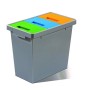 Mattiussi Ecologia Polymax Mini Sistema Modulare, Grigio Scuro, 49x29x42 cm