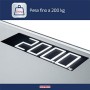 SOEHNLE Style Sense Comfort 600 Bilancia Pesapersone Digitale, con Portata Fino a 200 kg, con Schermo LCD, Argento, 36 x 36 x 4 