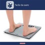 SOEHNLE Style Sense Comfort 600 Bilancia Pesapersone Digitale, con Portata Fino a 200 kg, con Schermo LCD, Argento, 36 x 36 x 4 