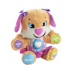 Fisher-Price La Sorellina del Cagnolino Ridi e Impara, Morbido Peluche Educativo con Musica e Canzoni, Giocattolo per Bambini di