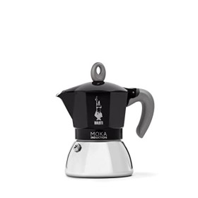 Bialetti New Moka Induction Caffettiera Adatta all'Induzione, 4 Tazze, 150 milliliters, Alluminio, Nero