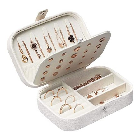 Lrikas Piccolo Portagioie da Viaggio Portagioie Donna Scatola di Gioielli Organizzatore di Gioielli Jewelry Box 16,5 x 11,5 x 5,