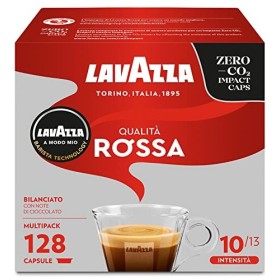 Lavazza A Modo Mio 128 Capsule Caffè Qualità Rossa, 8 Confezioni da 16 Capsule, Miscela Selezionata, Gusto Intenso (Capsule La