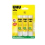 UHU Stic 3x21g Colle stick in blister Senza solventi e facile da usare, tappo a vite