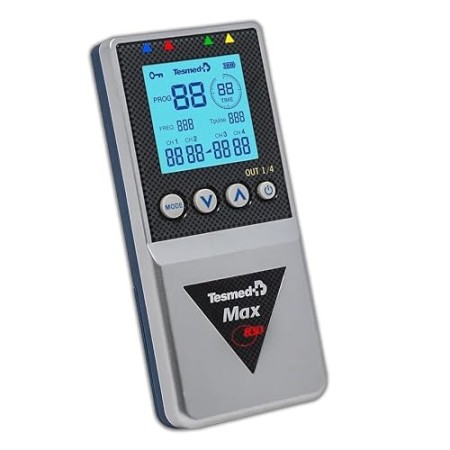Tesmed MAX 830 con 20 elettrodi elettrostimolatore muscolare professionale : massima potenza, addominali, glutei, potenziamento 