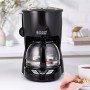 Russell Hobbs 22620-56 Macchina per Il caffè, 1000 W, 10 Cups, Acciaio Inossidabile, Nero