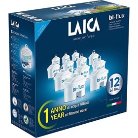 Laica F12M Bi-Flux Cartucce filtranti per il Trattamento dell'Acqua, Confezione da 12 Cartucce