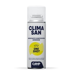 Camp CLIMASAN ONE-SHOT, Igienizzante climatizzatori d'auto, Monodose, Igienizza a fondo impianto e abitacolo