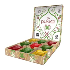Pukka Active Selection Box, Scatola di Tisane e Tè Biologiche Energizzanti Assortite, Idea Regalo per il Benessere, 45 Bustine