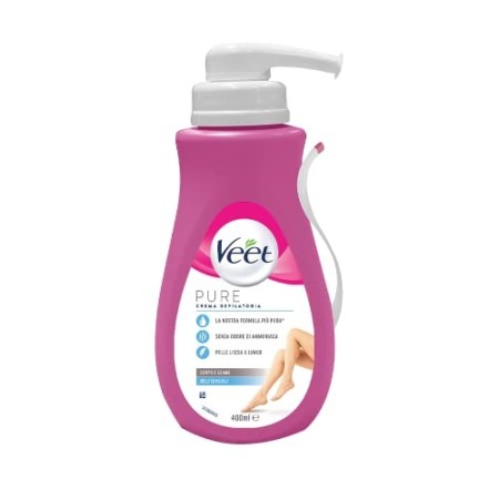 Veet Silk & Fresh Technology Crema Depilatoria Pelli Sensibili, 400 ml