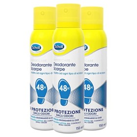 Scholl Spray Deodorante per Scarpe 150 ml, Elimina Cattivi Odori, 3 Confezioni