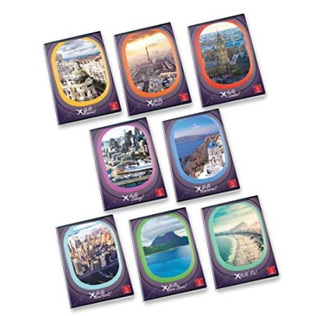 Conf. 10 pz. Maxi Quaderni A4 HELLO TRAVEL 02302954M