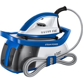 Russell Hobbs Ferro da stiro a caldaia con piastra in ceramica, 2600 W, Serbatoio dell’acqua rimovibile da 1.3L, Blu