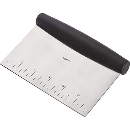 AmazonBasics - Raschietto/Tagliaimpasto multiuso, in acciaio inox